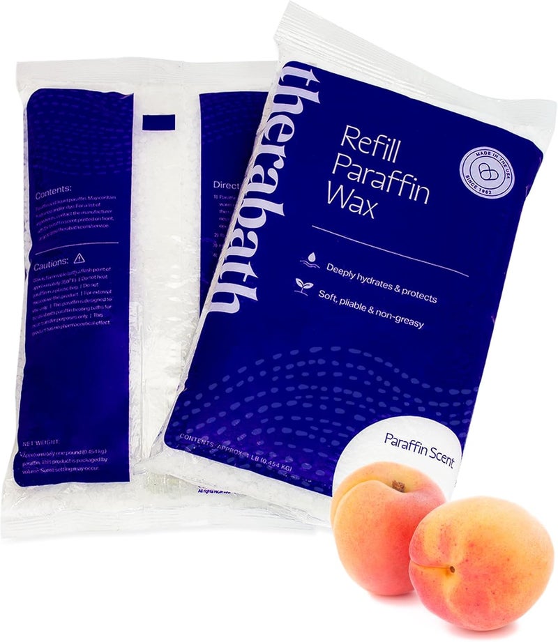 Therabath Paraffin Wax Refill - 6 lbs for Arthritis Pain Relief and Deep Hydration - Peach Scent - Image 1